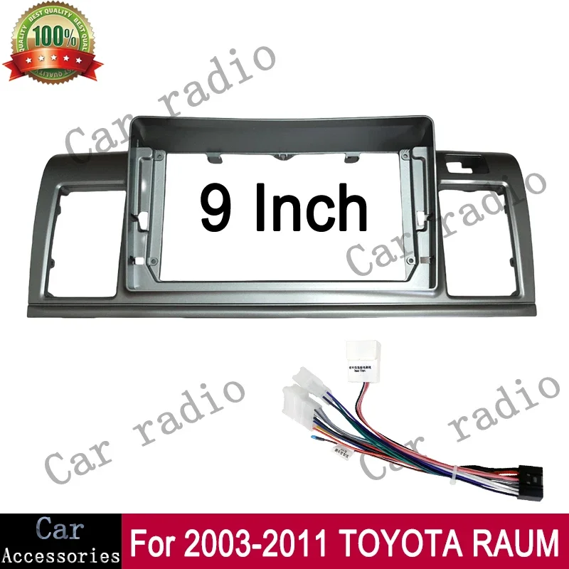 For 2003-2011 TOYOTA RAUM Frame RHD 9 Inch Car Radio Android Stereo Frame Player 2Din Head Unit Fascia Panel Dash Board Cover