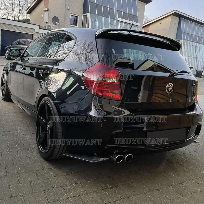 UBUYUWANT For BMW 1 Series E87 E81 Hatchback AC High-Kick Rear Deck Spoiler Lid Tail Fin Carbon Fiber 2004-2011