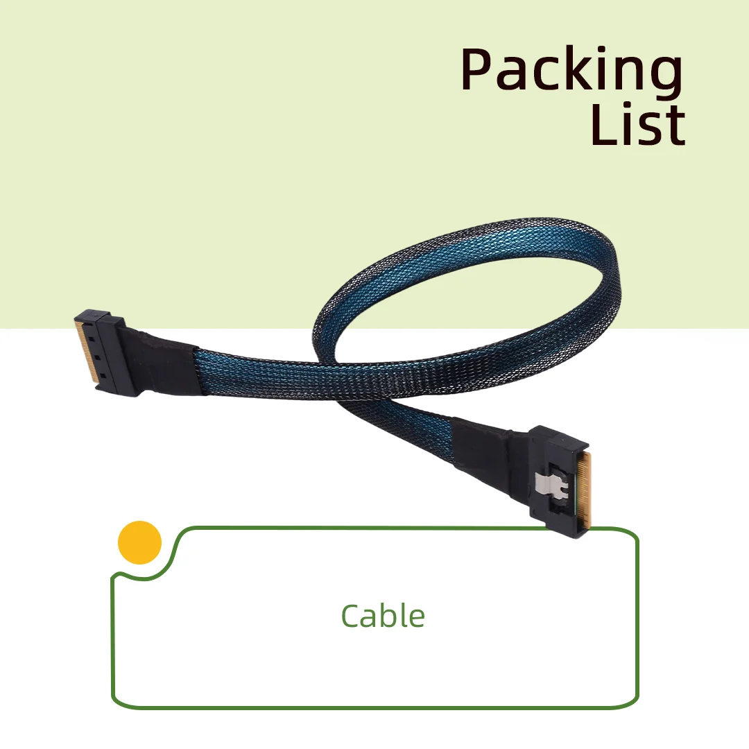 ADT-Link SlimSAS MCIO/SFF-8654 8i Server Adapter 128G/bps PCIe 4.0 x8 PCIE 4.0 x4+x4 High-Speed Cable Supports Split OCuLink/U.2
