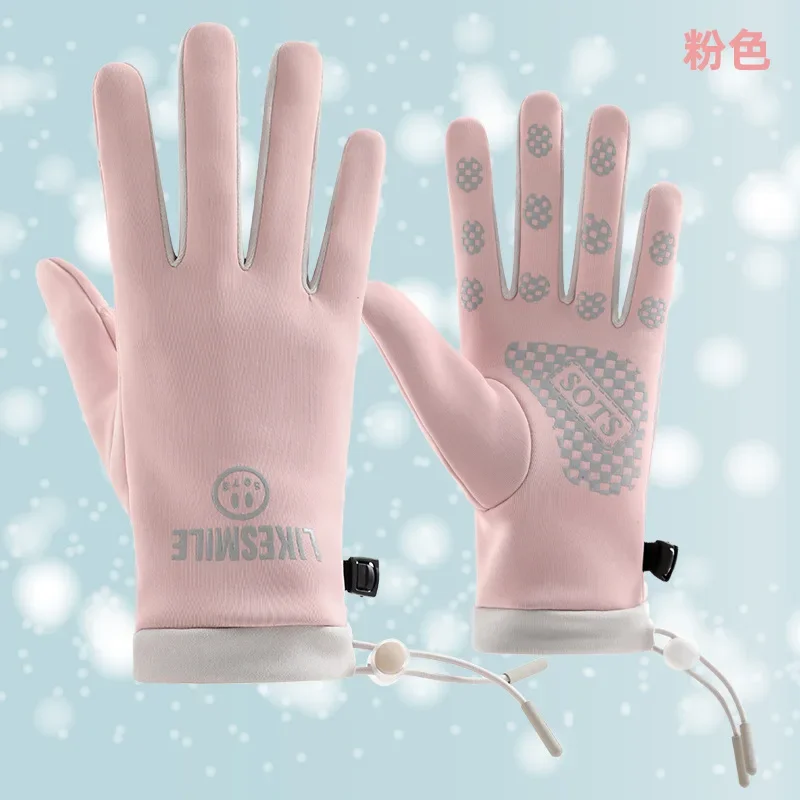 Pair Women Winter Gloves Fashionable Versatile Comfortable Touch Screen Windproof Gloves Suitable for Outdoor Sports Gloves