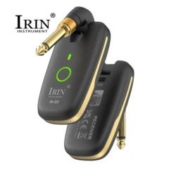 IRIN IN-80 Guitar Wireless System Transmitter Receiver Built-in Rechargeable Wireless Guitar Transmitter for Electric Guitar