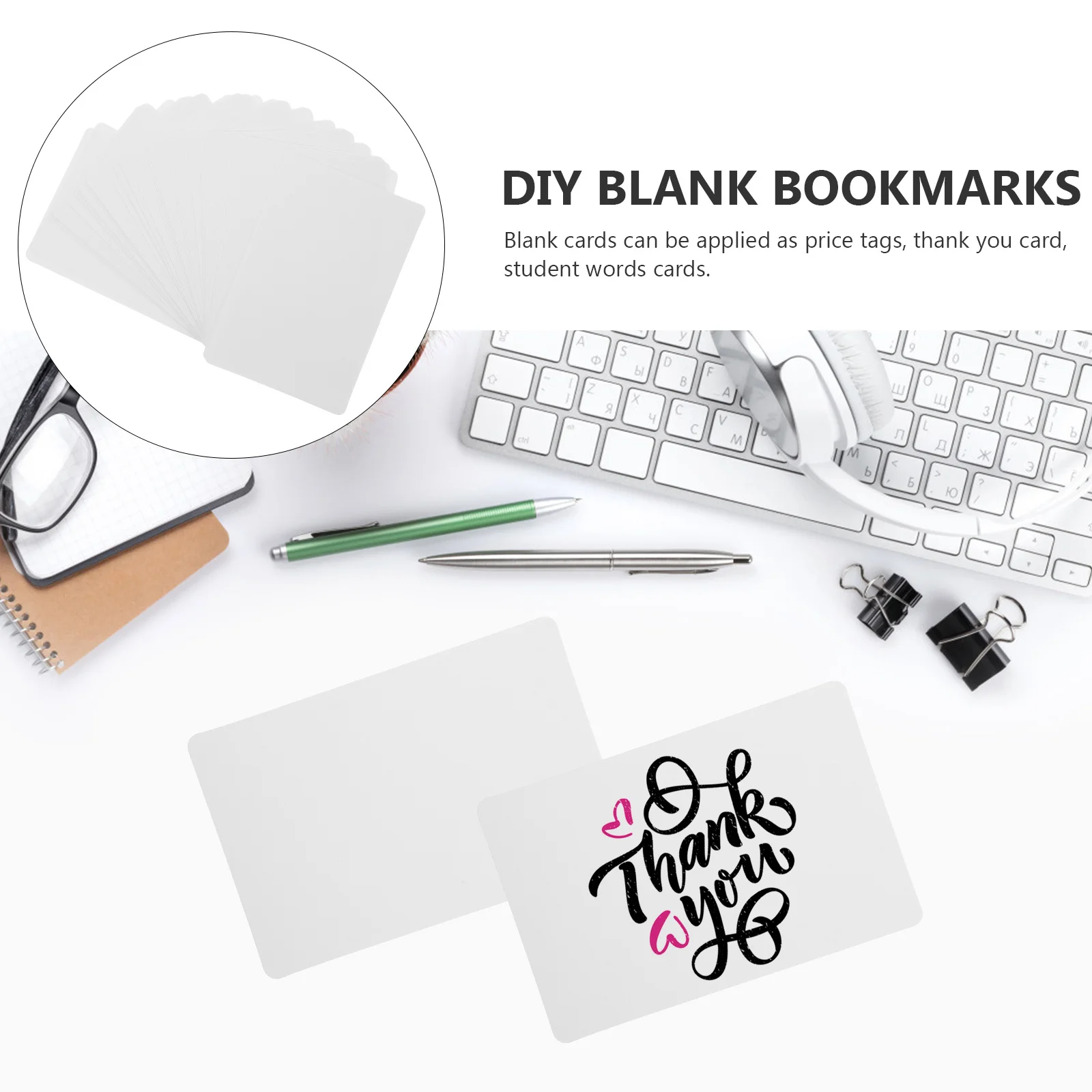 

50pcs Blank Postcards Smooth Corner Diy Craft Supply For Painting Drawing Kids Bookmark Multifunctional Cards Handmade Craft