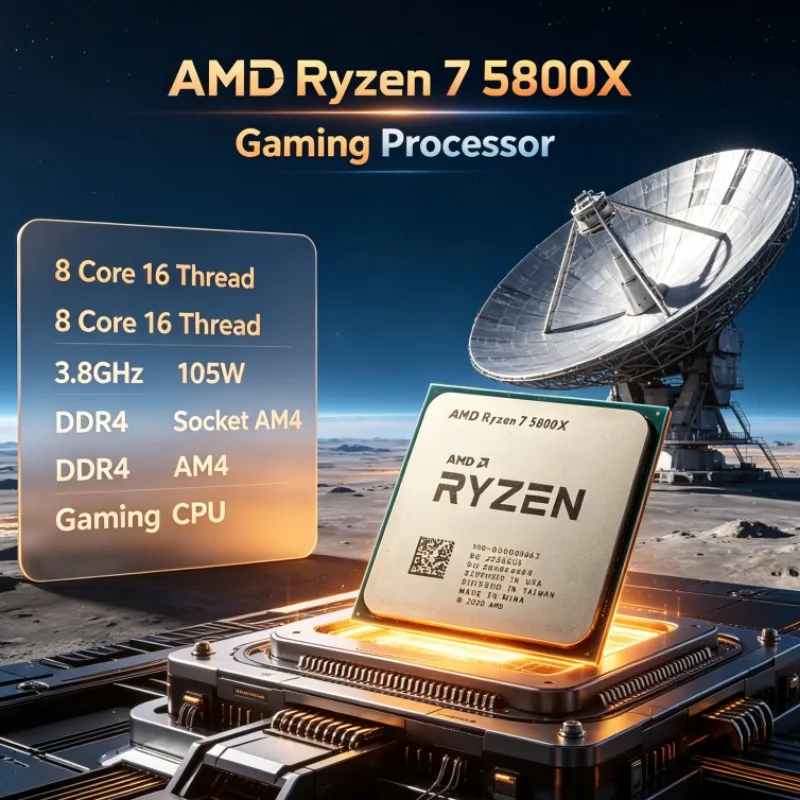 AMD R7 5800X Desktop Processor 3.8GHz 8-Core 16-Thread 7nm AM4 Socket 32M L3 Cache Type-C