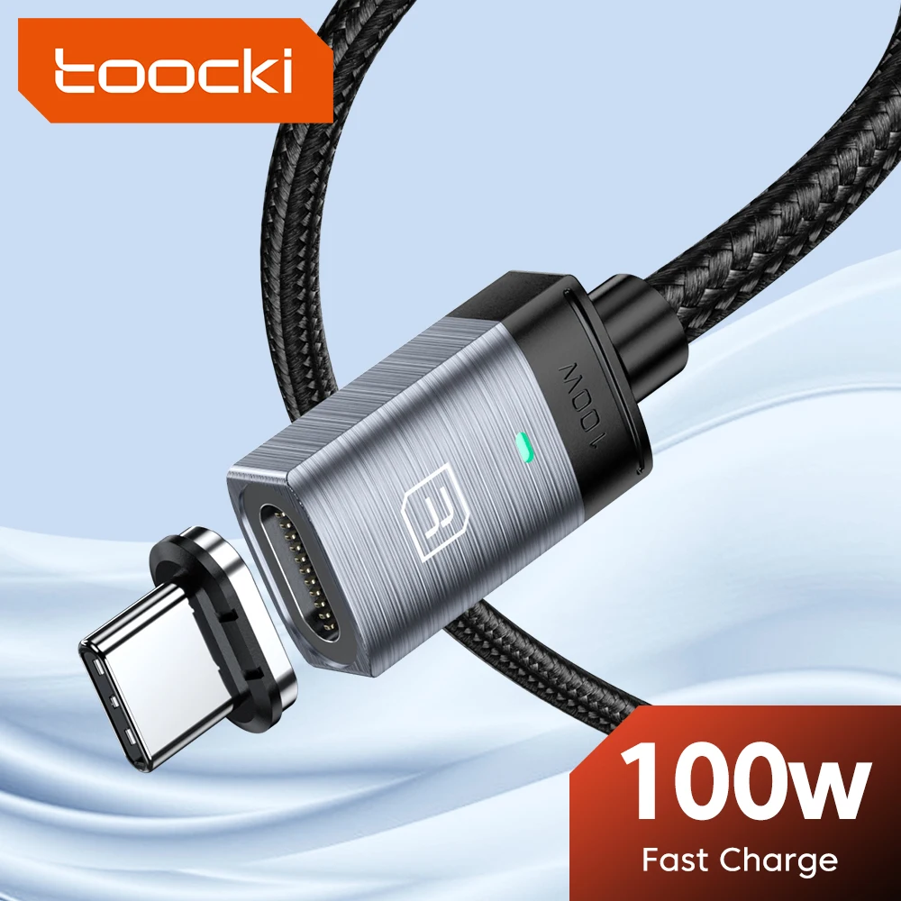 Toocki USB Magnetic Cable PD 100W Type C To USB C Cable For iPhone 15 Pro Max Xiaomi Samsung S23 S24 Macbook Magnetic Data Cord