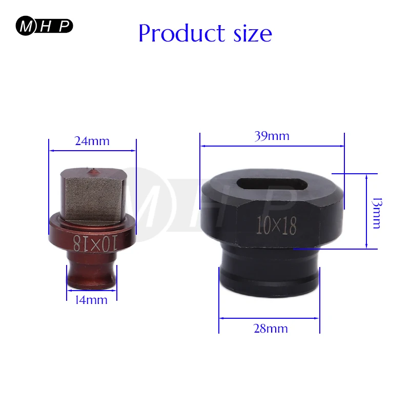 Hydraulic Punching Slotted Hole Dies In Various Sizes for MHP-20 Electric Hydraulic Puncher Catering To Different Punching Needs