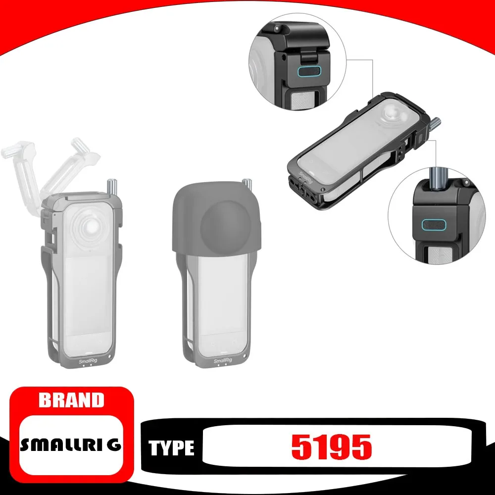 SmallRig 5195 Cage for Insta360 X5 Rabbit Cage Special All-inclusive Invisible Expansion Box  Accessories Expand Box Durable