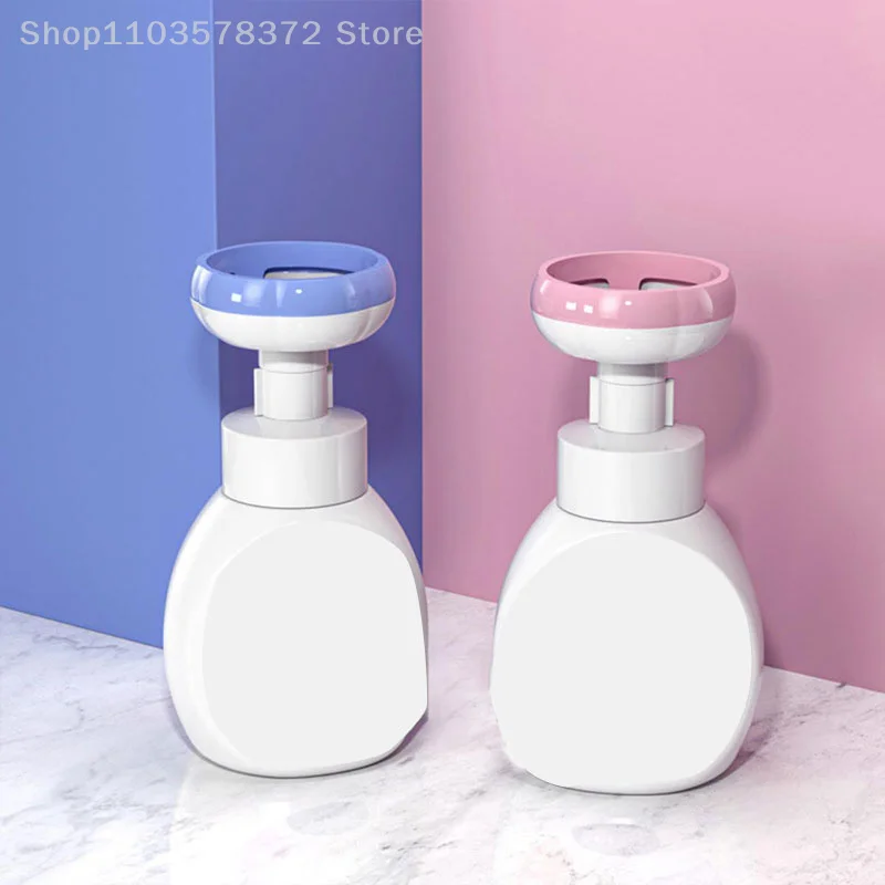 Flower Stamp Liquid Soap Dispenser Foam Pump Press Empty Bottle For Facial Cleanser Hand Soup Pump Bottle Bathroom Accessories