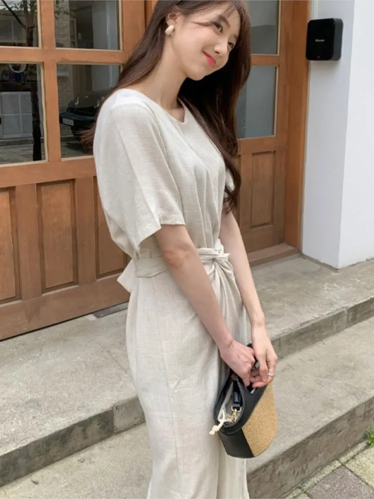 Summer Long Dress Women Irregular Pleated Fashion Short Sleeve Ladies Dresses Korean Style Loose Ruffle Woman Dress