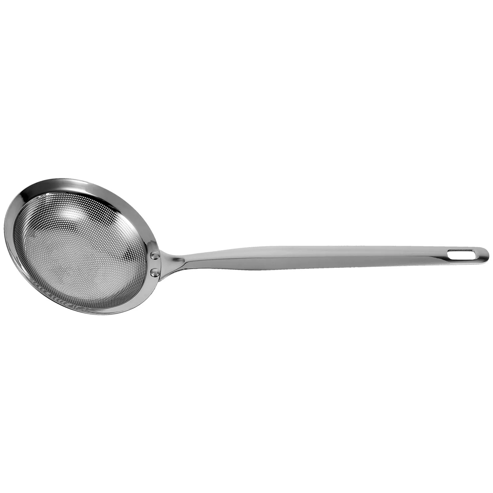 

Stainless Steel Colander Spoon with Ergonomic Handle Fine Mesh Strainer for Oil Soup Separation Hot Pot Pasta Frying Skimmer