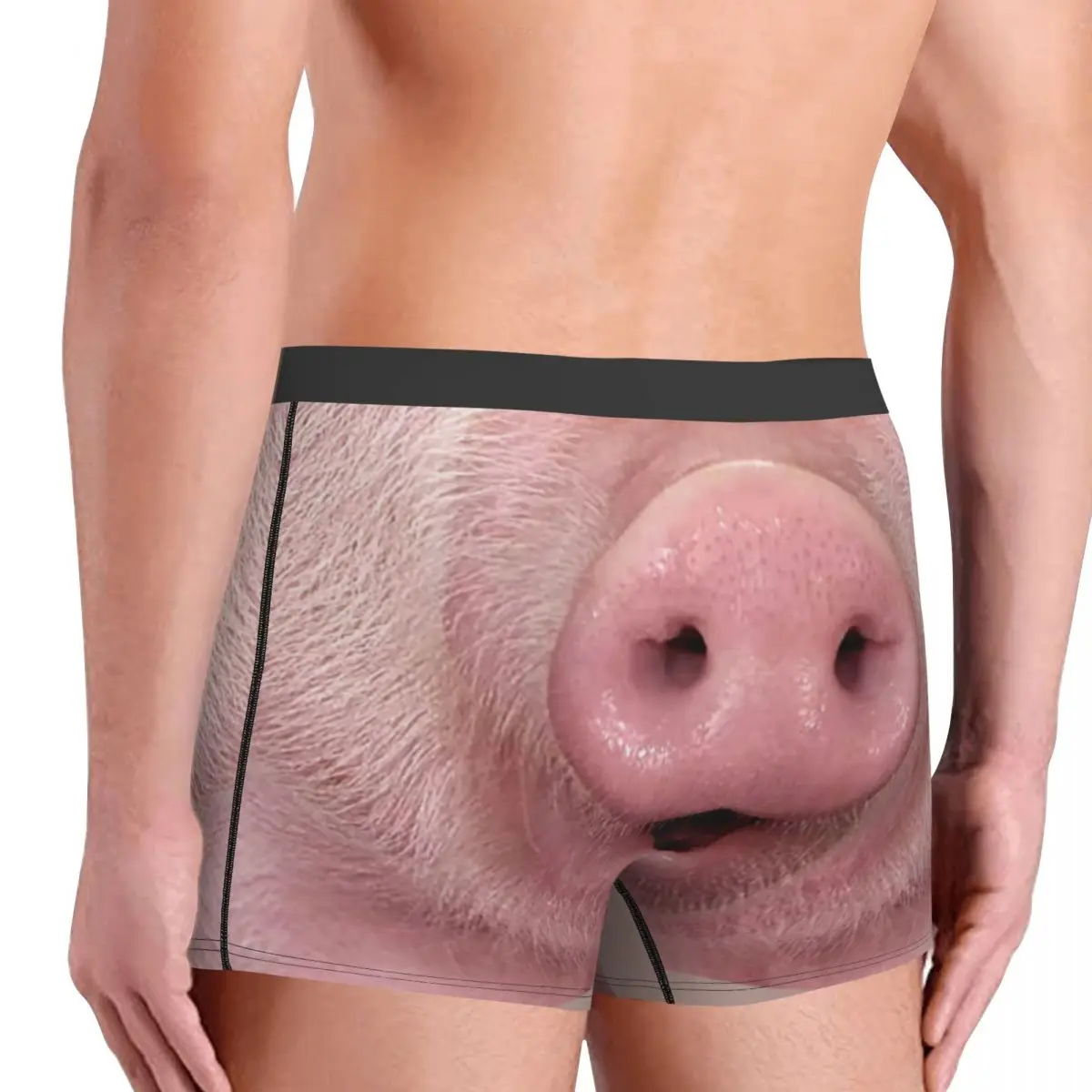 Custom Humor Pig Nose Boxers Shorts Men Piggy Briefs Underwear Funny Underpants