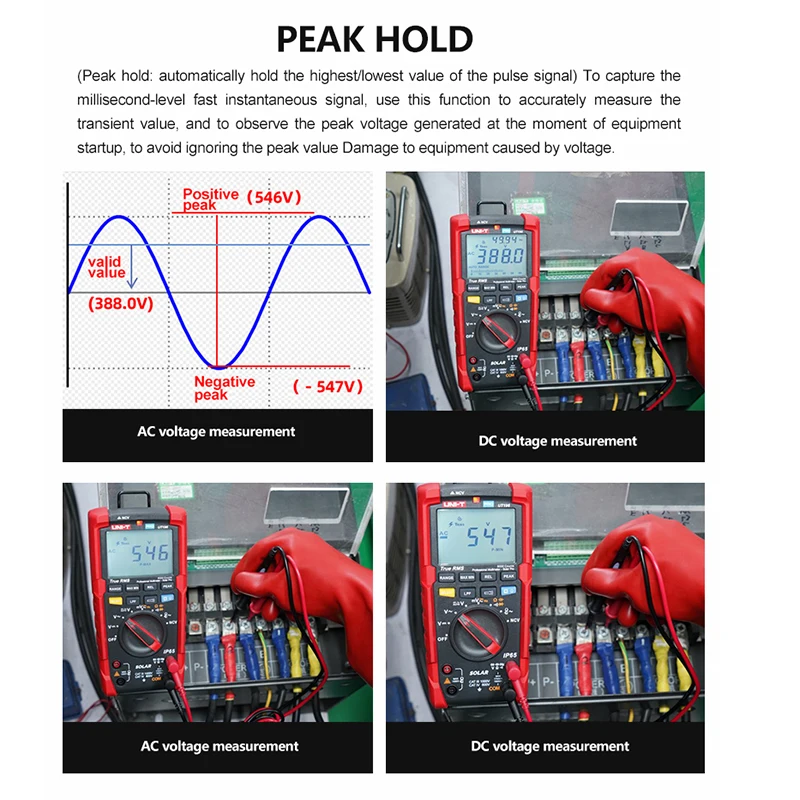 UNI-T Professional Digital Multimeter UT196 1500V AC DC Voltage Tester True RMS Capacimeter Resistance Frequency Meter IP65