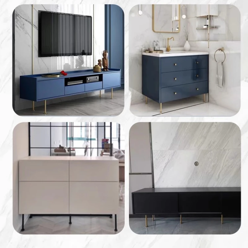 ขาตู้ทีวี 4 ชิ้น ขาตั้งตู้โลหะ ขาตู้ห้องน้ำ ขาเฟอร์นิเจอร์ ขาโต๊ะกาแฟ ขาโซฟา สแตนเลสปรับระดับได้