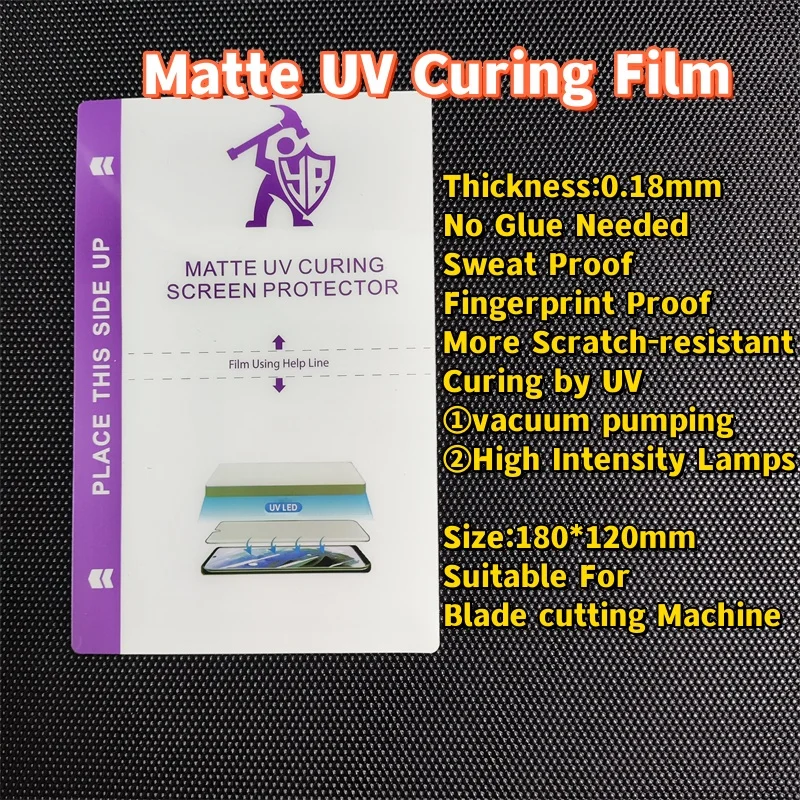 Matte UV-Optics Front Film For Blade Machine UV Flexible Hardened Film Screen Protector For All Mobile Phone UV Hydrogel Film