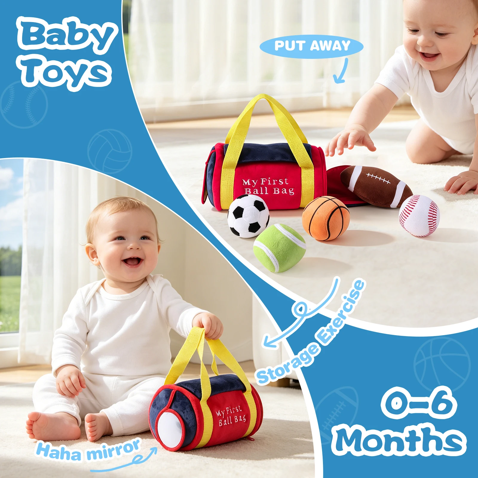 Моя первая спортивная сумка, м – обзор и цена Baby Rattle Toy Set
