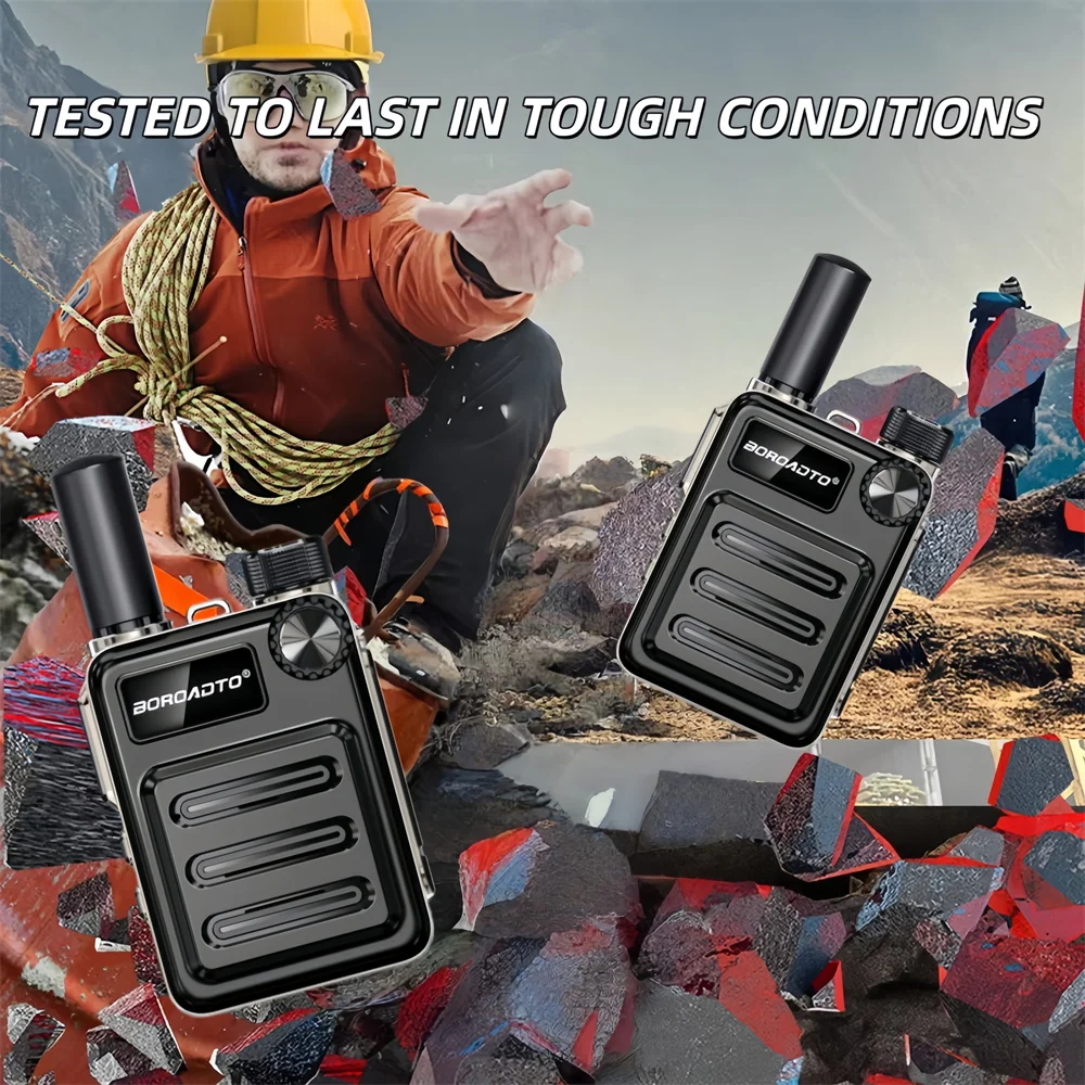 Mini Long Range UHF 400-470MHz PMR446 Walkie Talkie 16 Channels Rechargeable Waterproof Handheld Two Way Radio USB Charger