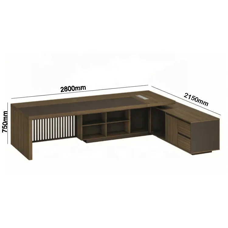 

Personalized Wooden Large Class Executive Office Ceo Table With Combination Lock Pedestal L Shape Wooden Scrivania Ufficio Lusso