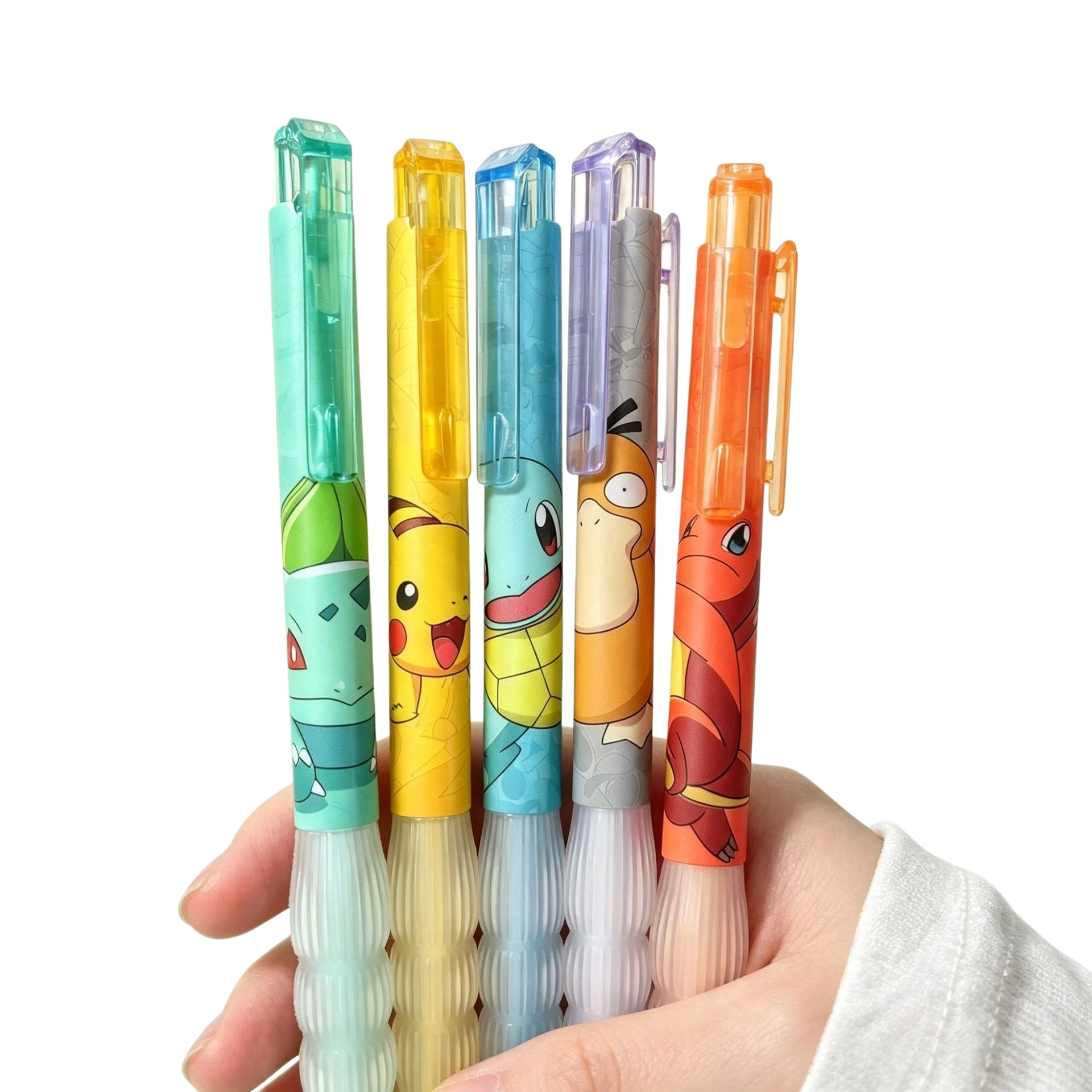Pokémon gelpennen met zwarte inkt, oefenpennen voor studentenexamens, Squirtle Charmander schattige klik-gelpennenset, studiebenodigdheden.