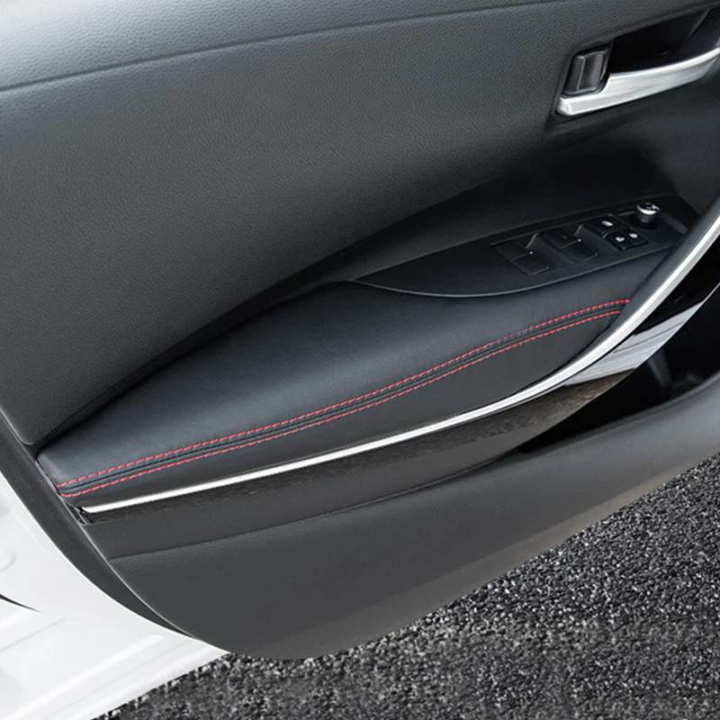 لتويوتا كورولا E210 2019 2020 2021 2022 2023 2024 2025 الهجين باب السيارة مسند الذراع الحافظة غطاء ملصقات جلدية اكسسوارات #6