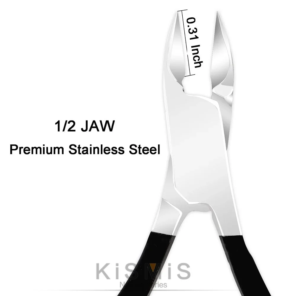 Ensemble d'outils pour enlever les cuticules, coupe-cuticules et poussoir, pince professionnelle en acier inoxydable pour le soin des ongles, 2 pièces