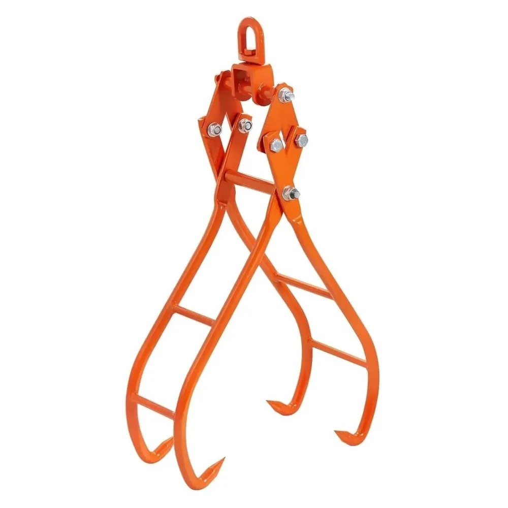 

28 Inch 4 Log Grapple for Logging Tongs - Swivel Steel Lifting, Eagle Claw Design
