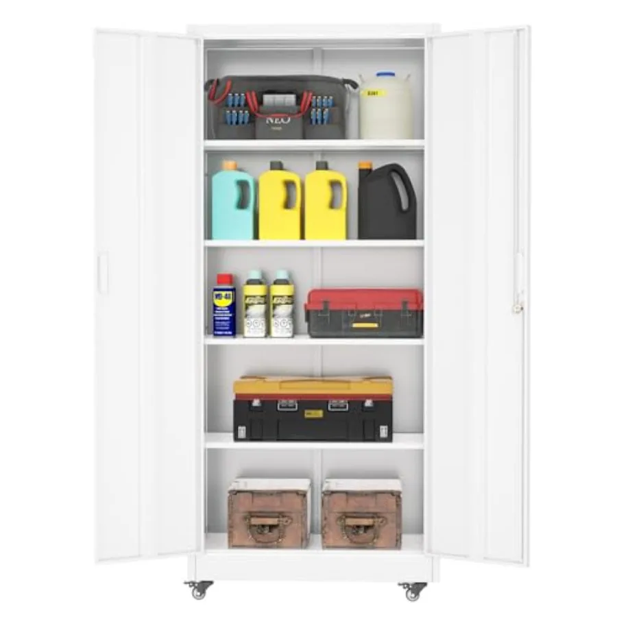 Metal Storage Cabinet with Wheels, 73