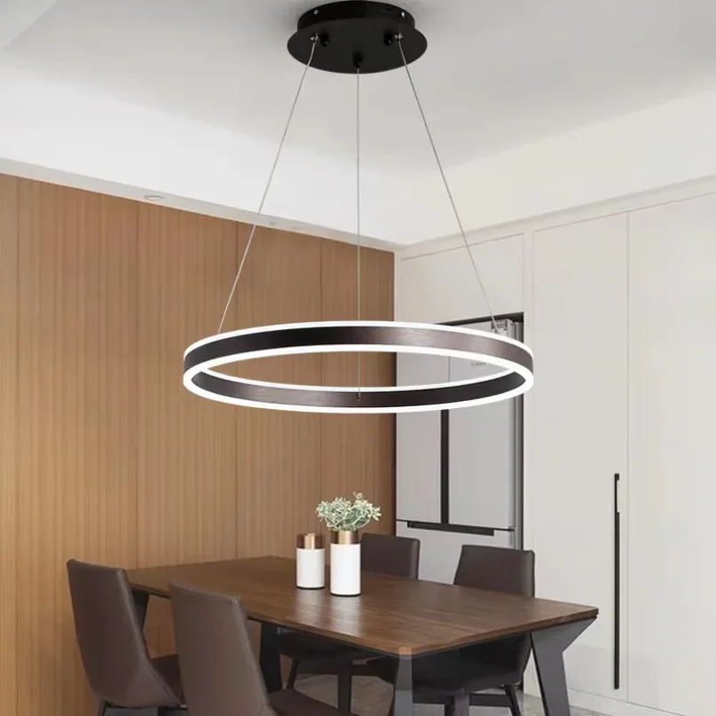 

Modern Ring LED Chandelier Dimmable for Tables Dining Living Room Bedroom Kitchen Island Pendant Lamp Home Decor lusters Fixture