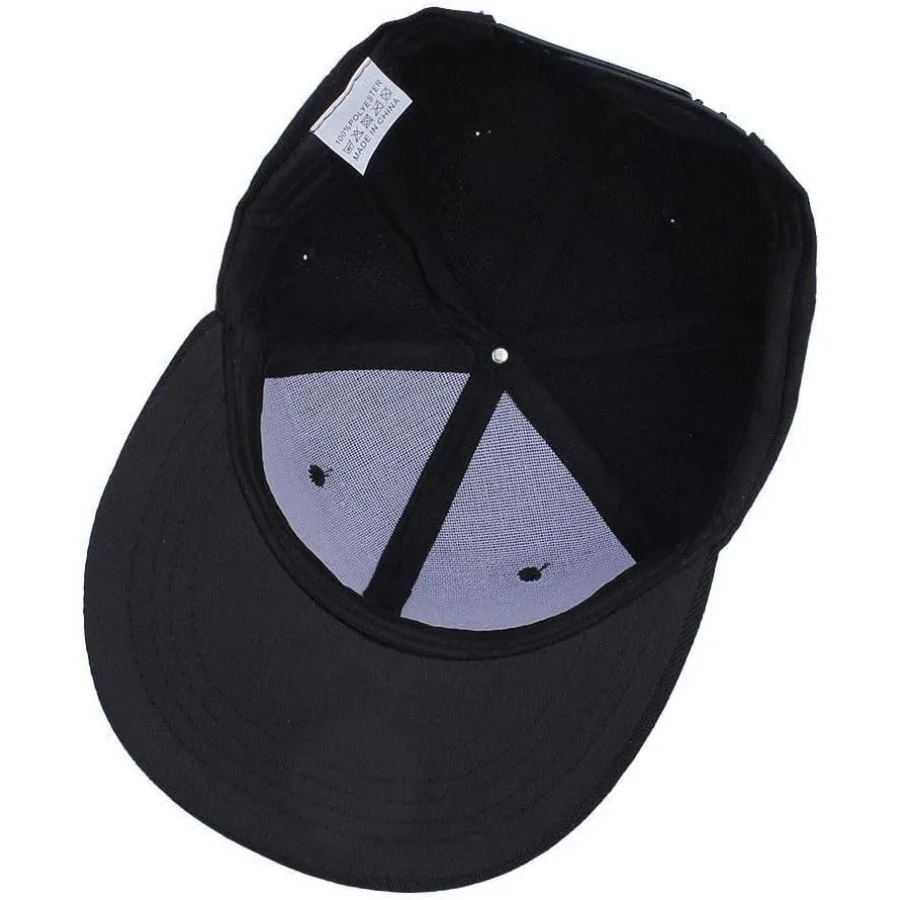 클래식 스냅백 모자 남녀공용 힙합 스타일 플랫 빌 단색 디자인 조절 가능한 사이즈 캐주얼 야외용