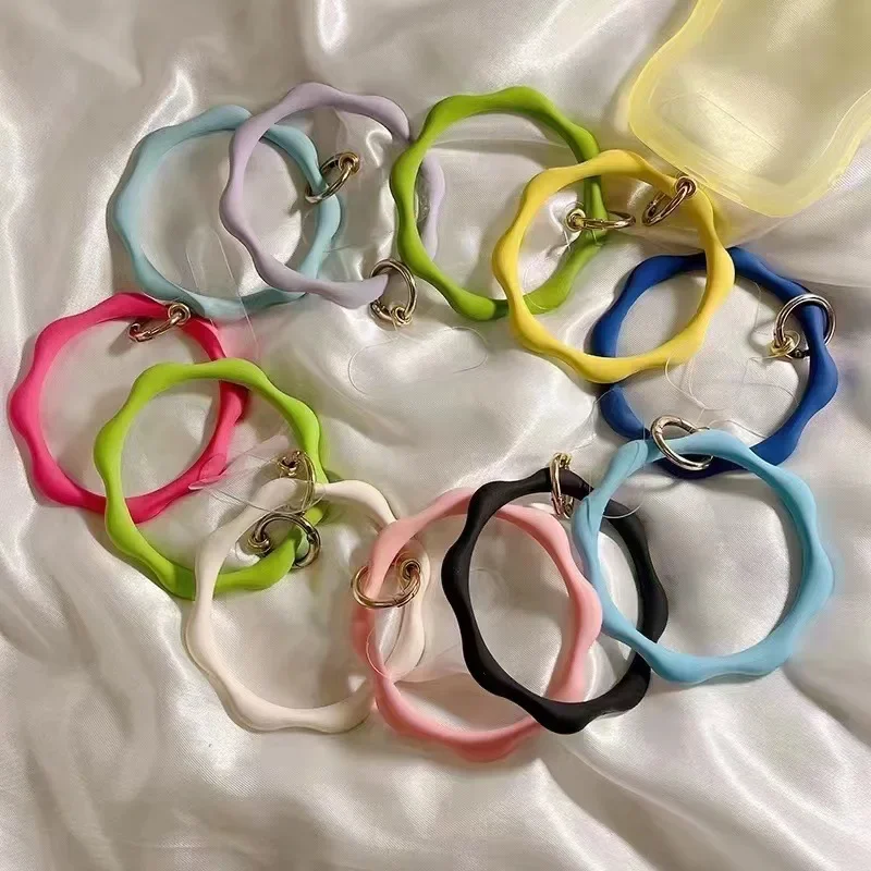 حزام الهاتف المحمول الحب القلب قلادة معلقة حلقة الهاتف معصمه لينة سيليكون الحبل مكافحة خسر سوار آيفون سامسونج