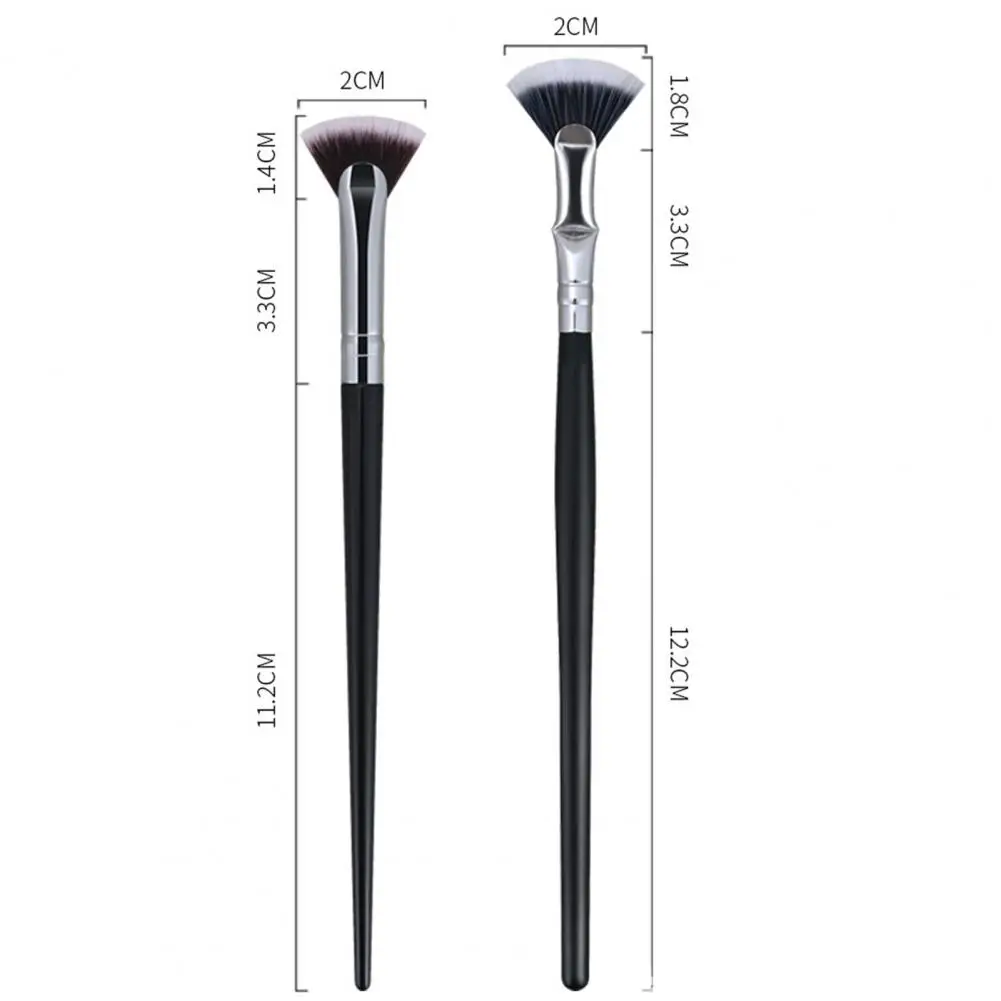 Brosse à cils en éventail pour mascara, effets naturels, amélioration des cils inférieurs, accessoires pour femmes, 2 pièces