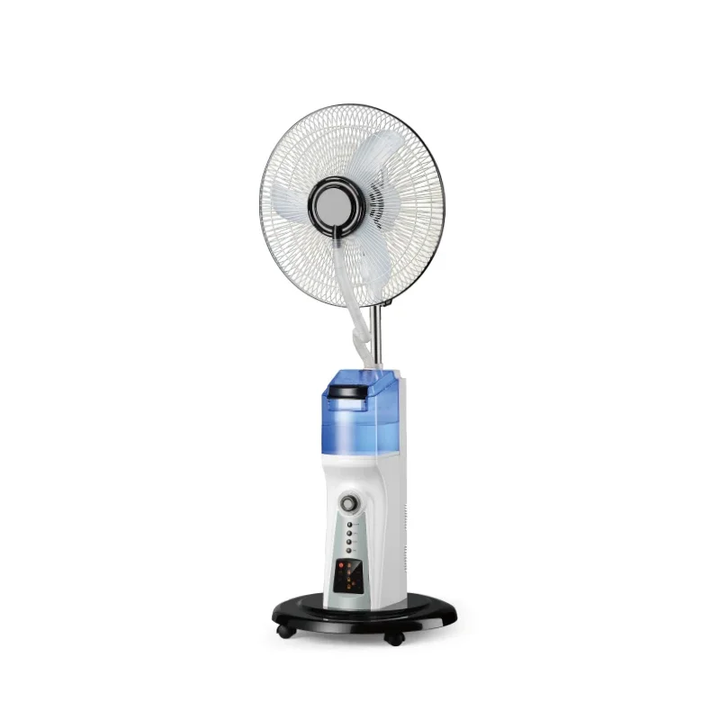 AC/DC Operated Rechargeable Mist Fan with Light Solar Charging