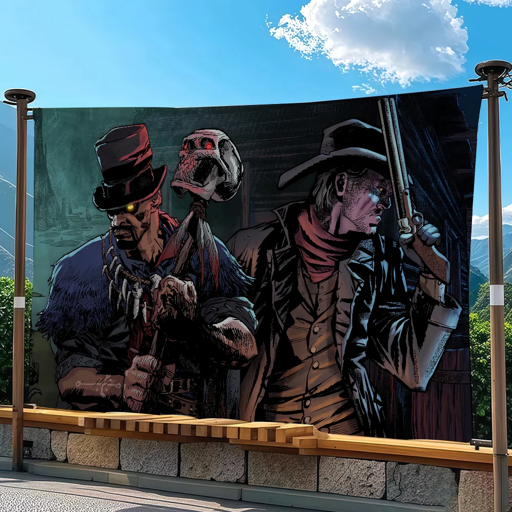 Game Blood West flag Advertising Banner for Camping Decoration Outdoor & Garage Wall Hanging Decorations