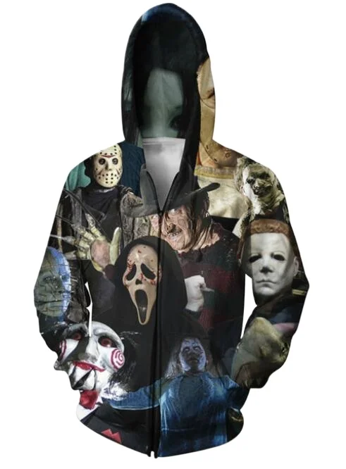 Release New Men/Womens Walking Dead Christmas Funny 3D Print Fashion Zipper Hoodie Casual Sportswear