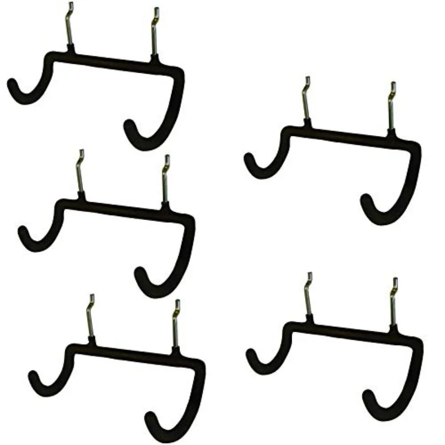 5PCS Pegboard Drill Holder with Double Hooks and Accessories Bag for Power Tools