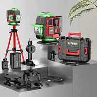 LFINE 16 Lines Professional Laser Level with Tripod Suitcase Automatic 360°Self-leveling Laser Horizontal Vertical Green Lines