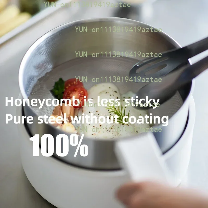 0-Coating Stainless Steel Electric Cooker, Detachable Non-Stick Free Healthy Hot Pot with 2.5L Capacity,Multi-Function Electric