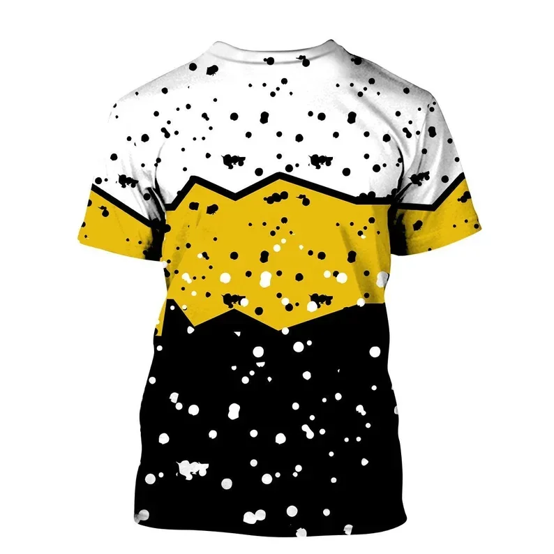 Pluto Dog Ink Paint Splatter Yellow Black Disney Graphic Cartoon Outfits Unisex All Over Print T-shirts Clothing Men Women