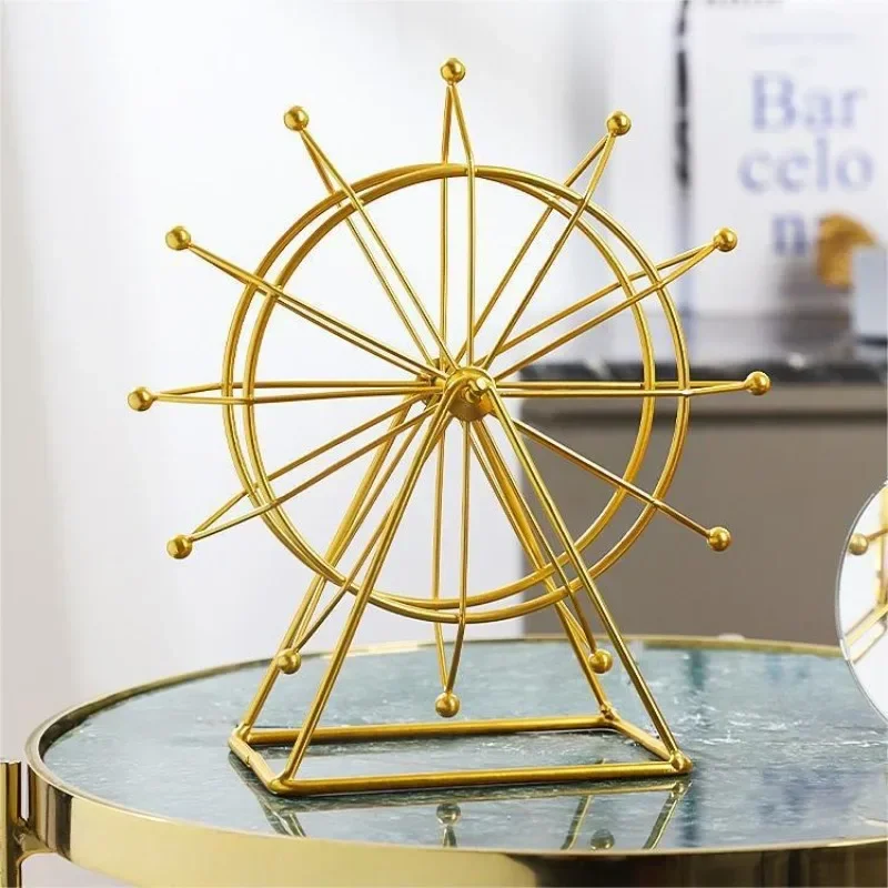 

Ferris wheel decoration, iron rotating Ferris wheel decoration, living room, tabletop, wine cabinet craft decoration1pcs