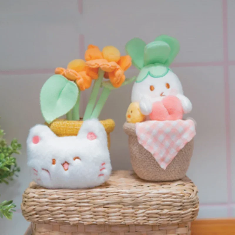 Kawaii Pianta Peluche Piccola stanza dei fiori Scatola cieca Giocattoli Figura anime Bambola carina Scatola misteriosa Modello Kawaii Ornamento Portachiavi Regalo per ragazze