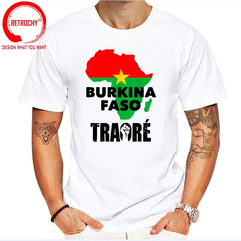 Funny Design Burkina Faso Ibrahim Traoré Thomas Sankara Flag  SRed Doublet Men Fashion Trendy Casual Clothing Stylish Tops Tee