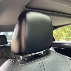 Universal Car Headrest Cover Full Coverage Pu Leather Elastic Waterproof Dustproof Cover For Front Seat Head Rests Car Truck SUV