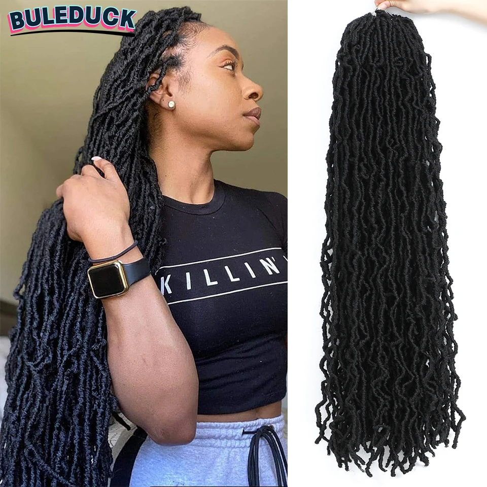 24 36 inch Faux Locs Crochet Hair Pre looped  6 Packs Faux Lock Crochet Braids Crochet Hair Soft Dreads Crochet Extensions