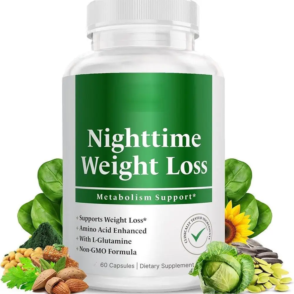 Suplementos de cápsulas para dar forma al cuerpo nocturno: reducen el apetito, mejoran la digestión, promueven el sueño y la relajación, apoya el metabolismo