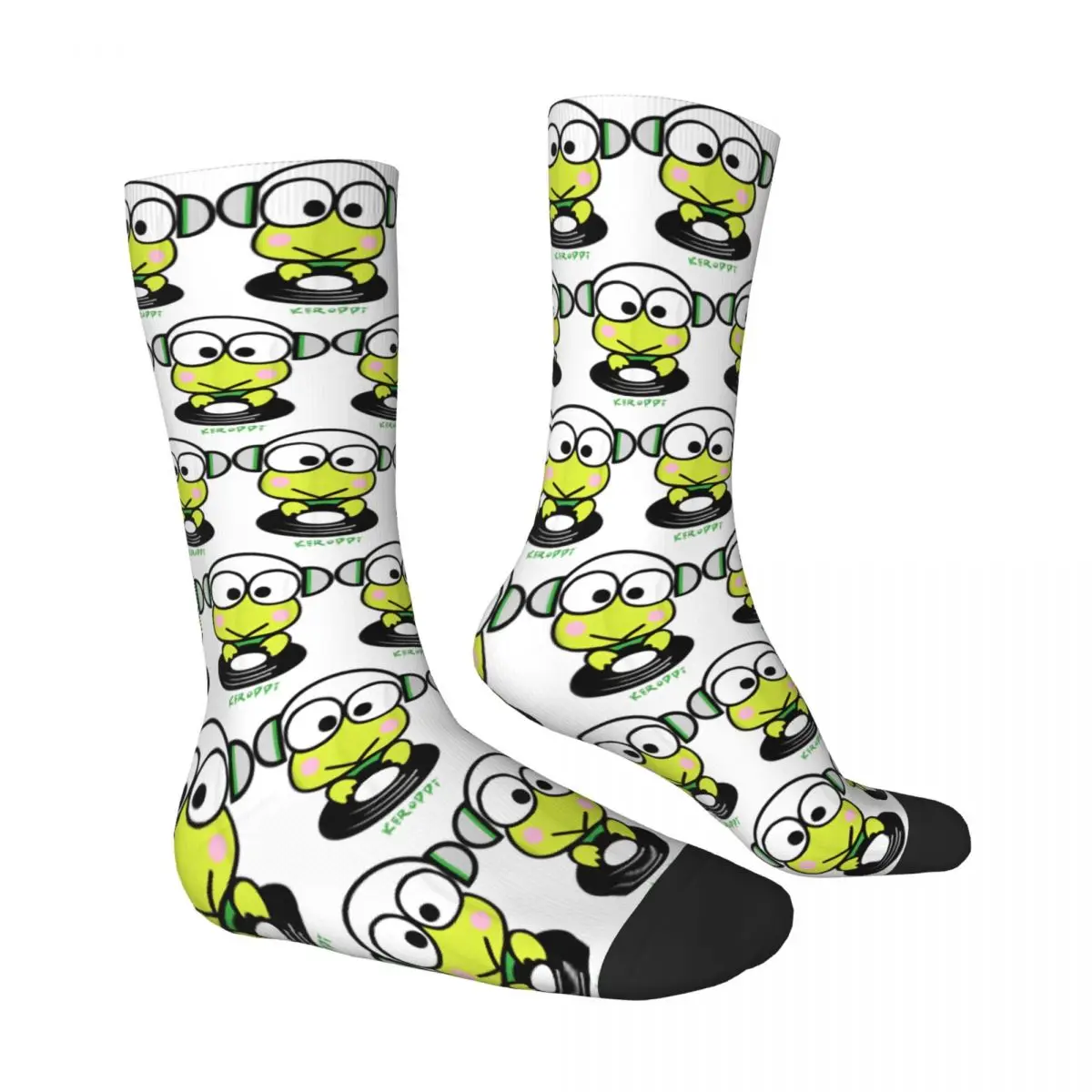 Couple Socks Keroppi DJ Record Stockings Winter Fashion Comfortable Socks Printed Climbing Non-Slip Socks