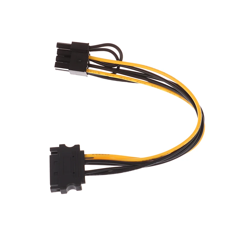 Cable de fuente de alimentación PCI-E para tarjeta gráfica, Cable SATA de 15 pines a 8 pines (6 + 2), de 20cm, 1 unidad