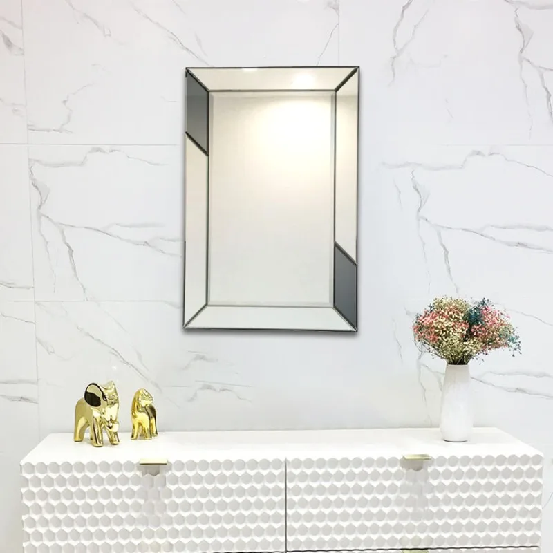 Interior Fashion Mirror Designer Modern Aesthetic Cheap Save Space Creative Design Mirror Rectangle Spiegel Wand Home Products