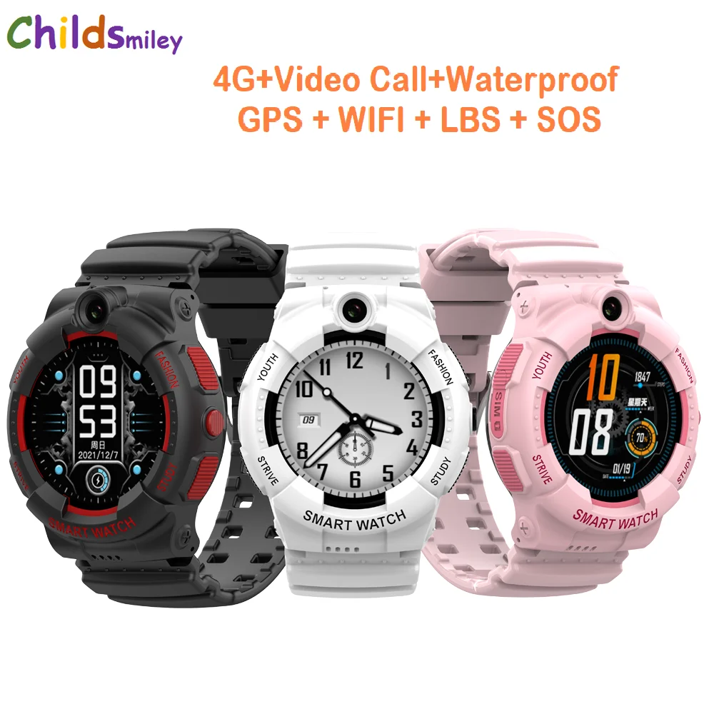 

IP67 Waterproof Children's Kids Smart 4G Remote Camera GPS WIFI Smartwatch Video Call Monitor Trace Location Android Phone Watch