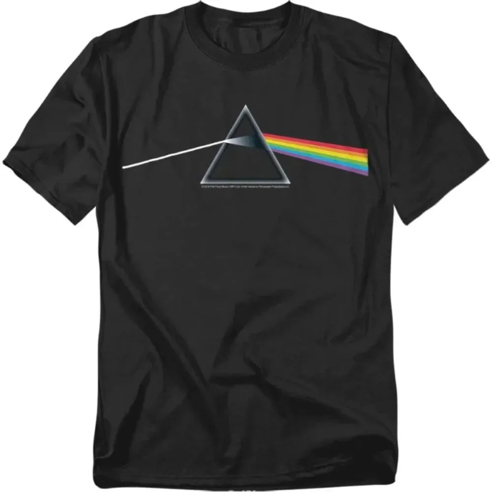 Pink Floyd Dark Side of The Moon Album Rock Music T-Shirt 2026 Summer New Women's Vintage Short Sleeve Casual  Retro Style Shirt