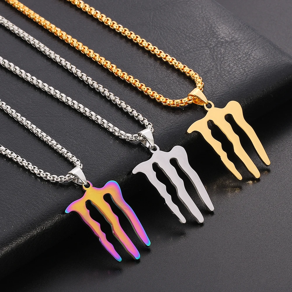 

Hip-Hop Style Demon Claw Necklace Titanium Steel Pendant Unique Fashion Accessory for Parties Gift for Women And Men