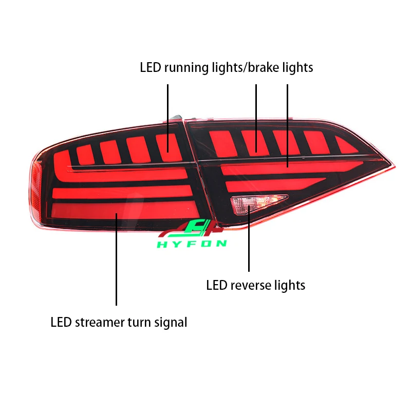 For Audi A4 B8 2009-2012 Upgrade B9 Style Full LED Rear Taillight Reversing Light Brake Light LED Flow Turn signal Plug and Play