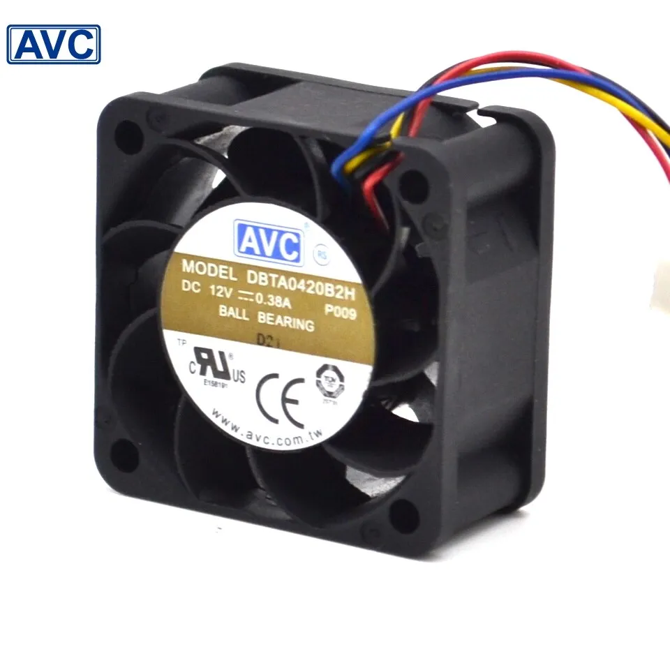 For AVC DBTA0420B2H 4020 4CM 40*40*20mm 40mm 12V 0.38A cooling fan speed wind capacity